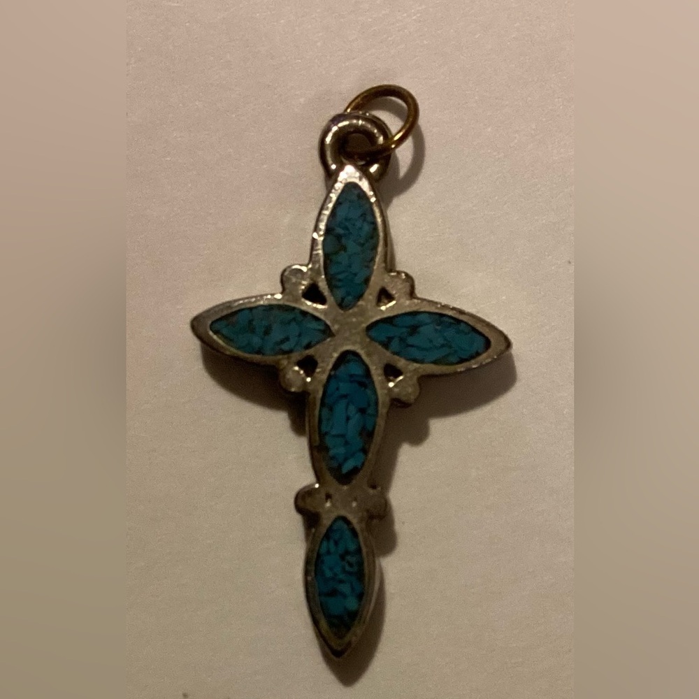 Vintage 1950s sterling silver reversible pendant